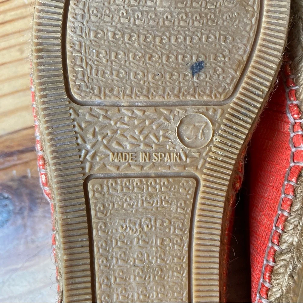Carvela Orange Women's Espadrille Shoes Size EU 37/US 7